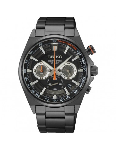 Seiko Men's Chronograph Watch - Core Quartz Black Stainless Steel Bracelet | SSB399P1 Profitez des Offres !