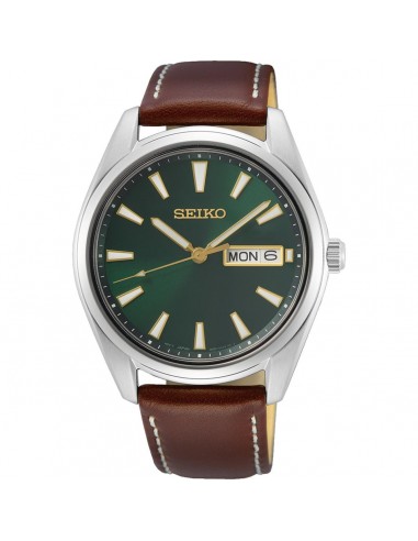 Seiko Men's Quartz Watch - Neo Classic Green Dial Genuine Leather Strap| SUR449P1 À commander