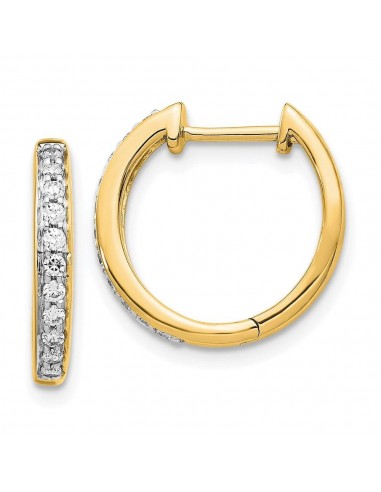 14k Diamond Complete Hinged Hoop Earrings l'évolution des habitudes 