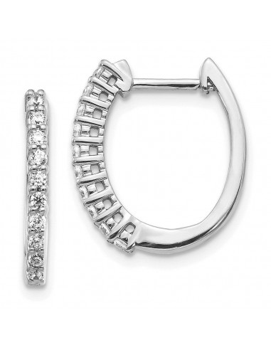 14k White Gold Diamond Hinged Hoop Earrings Comment ça marche