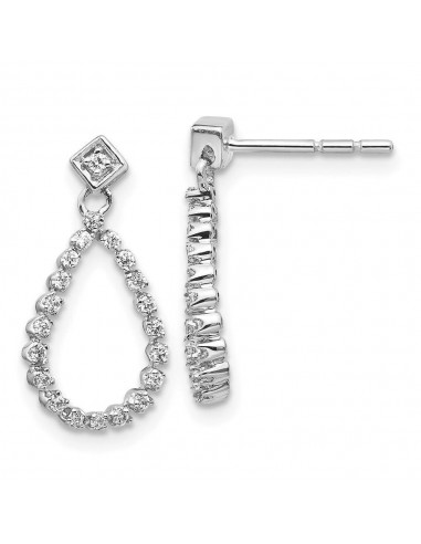 14K White Gold Diamond Post Earrings votre