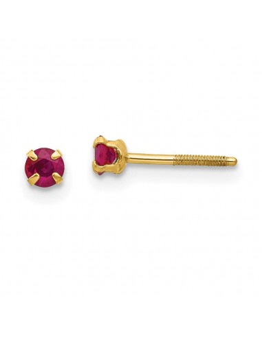 Madi K Kid's 14k  3mm Ruby Earrings Amélioration de cerveau avec