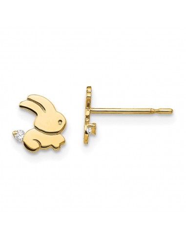 Madi K Kid's 14k  CZ  Bunny Post Earrings JUSQU'A -70%! 